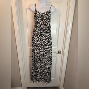 Divided Leopard Print Maxi Dress